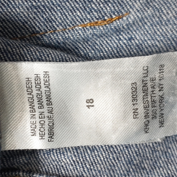 Lucky Brand Classic Straight Leg Blue Jeans Adjustable Waist Boy's Size 18 - Picture 15 of 16